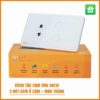 Công tắc cảm ứng Datic 2 nút kèm ổ cắm màu trắng