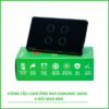 Công tắc cảm ứng 4 nút Wifi HUNONIC Datic màu đen